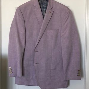 Van Huesen Studio lavender linen blend blazer 46R